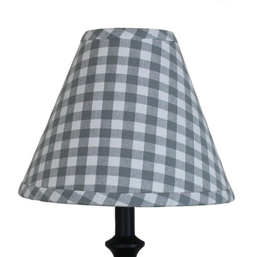 Heritage House Check - Gray & Cream Lampshade 12 Inch Regular Clip 2R640083 - The Fox Decor